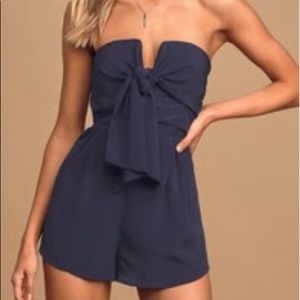 Navy Romper